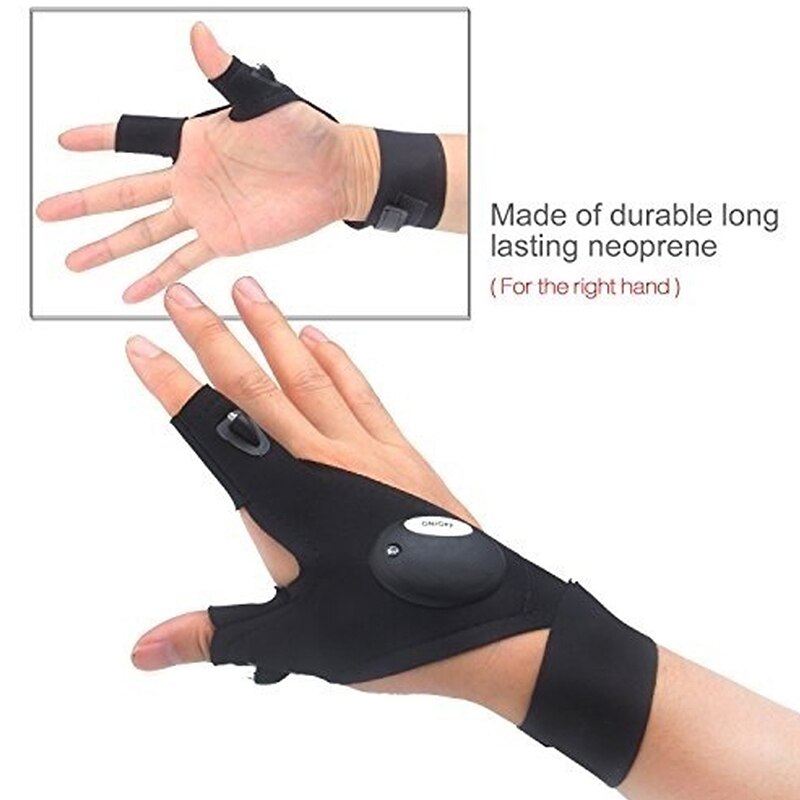 LED Taschenlampen Taschenlampe Abdeckung Finger Handschuhe angeln Handschuh Rettungs Handschuhe mit Finger Lichter für draussen Dunkelheit Lage HR