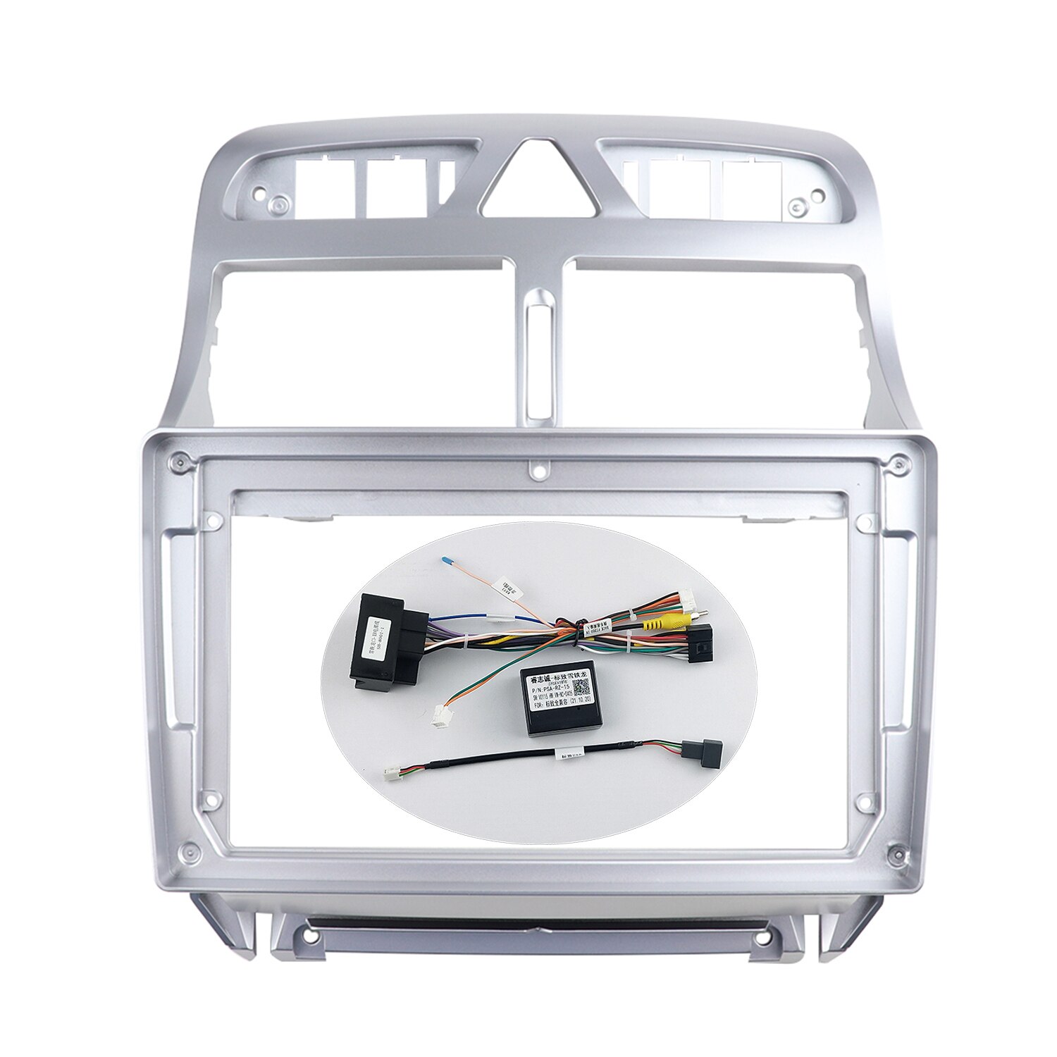 Autoradio Fascia Voor Peugeot 307 2002 Android Adapter Cover Audio Panel Frontjes Montage Frames Dash Trim Kit bezel: frame with cable