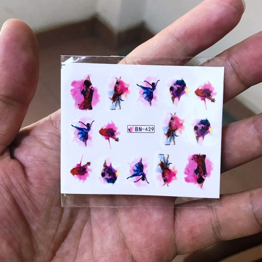 Pegatinas para Uña de agua, decoración artística, deslizador, mano con Calavera, de arenisca, calcomanía, accesorios de laca
