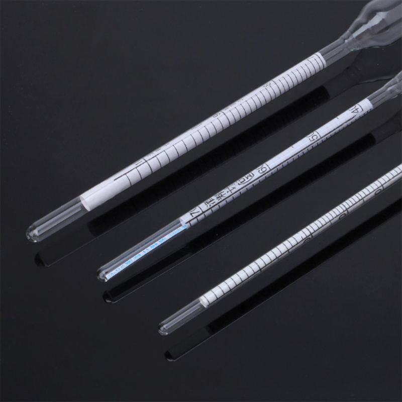 Hydrometer Tester Vintage measuring bottle wooden box Set Tools Alcoholmeter Alcohol Meter Wine Concentration Meter Thermometer