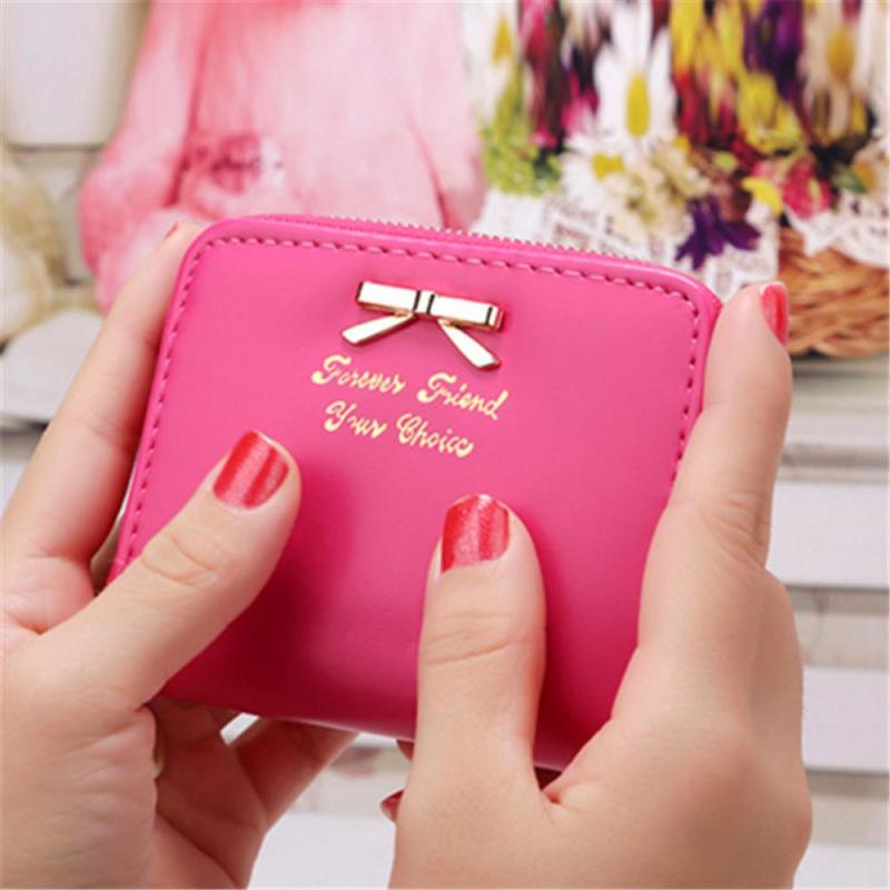 Dames leren mini portemonnee kaarthouder kleine rits portemonnee clutch handtas