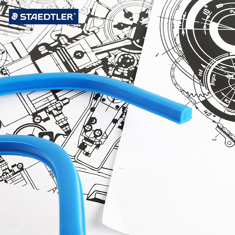 Staedtler règle à courbes flexibles, serpent de dessin de Mars outil mécanique serpentin en plastique fournitures de bureau pour l'école