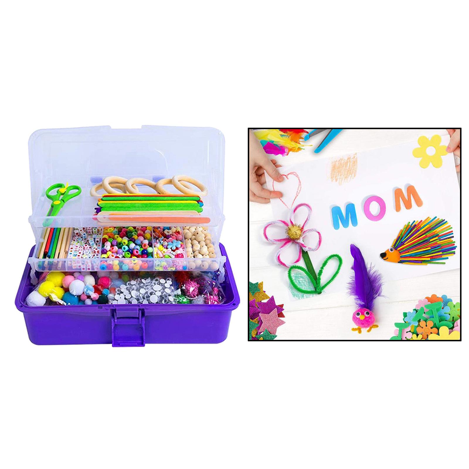 Kids Arts &amp; Craft Supplies Arts Crafts Kit for Age 4 5 6 7 8 9 Kids Children
