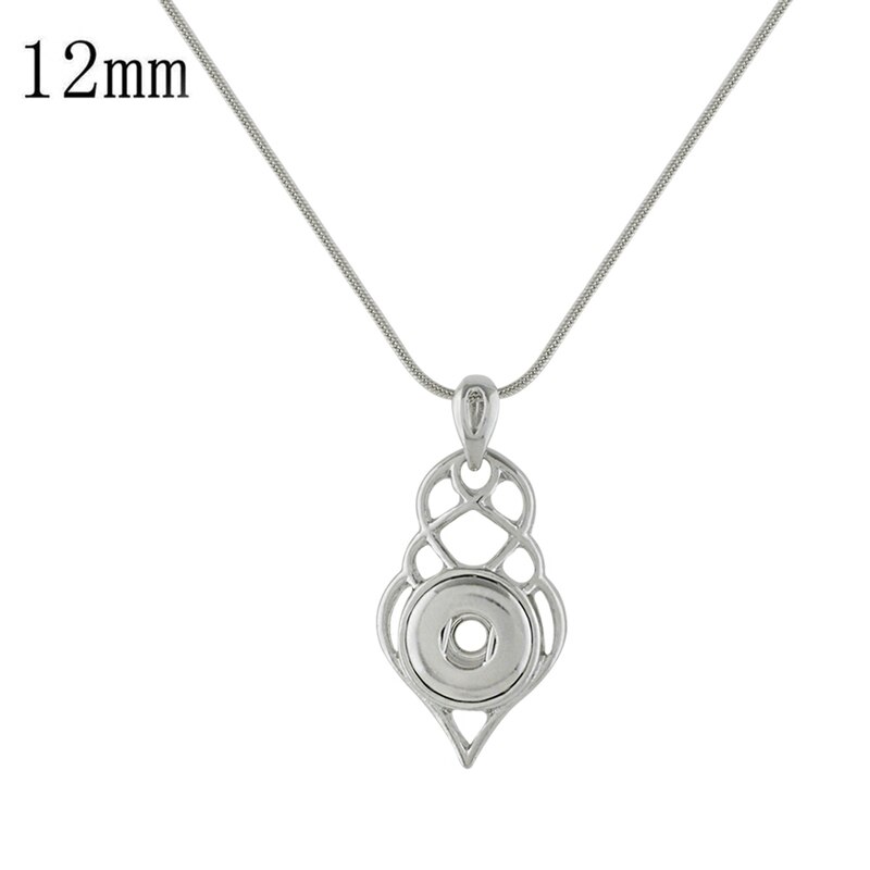 Collana con bottone a pressione 12mm gioielli fai da te KD3213: KS1180-S