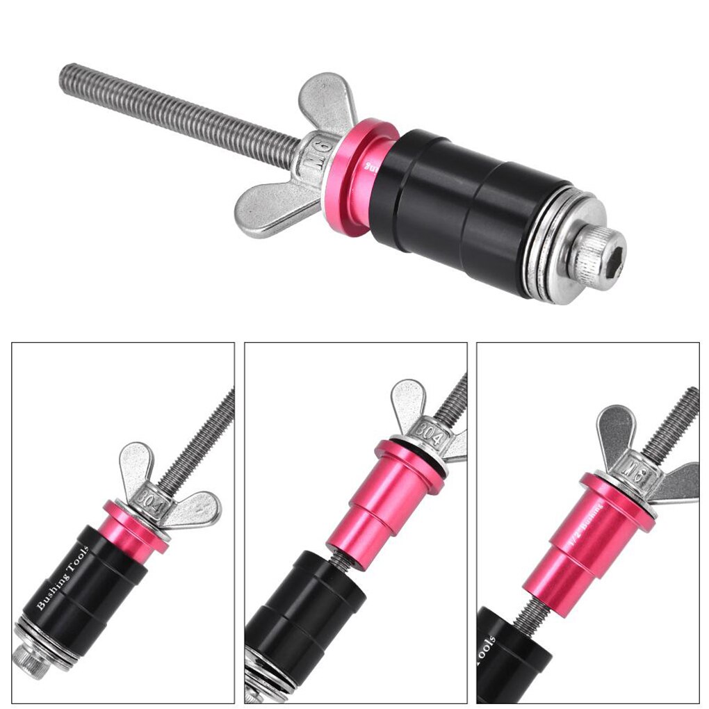 Bike Bicycle Rear Shock Eyelet Bushing Disassembly Install Tool Portable Aluminum Alloy Threaded Press Install Tool