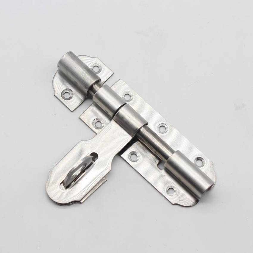 Slide Door Lock Barrel Bolt Latch Padlock Clasp With Padlock 4/6Inch Bolt Toggle Latch Lock Stainless Steel Latch Hard