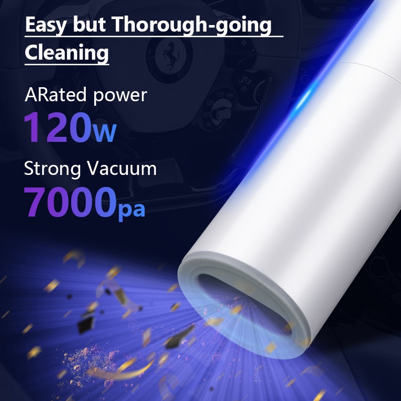 Convenie Draagbare Auto Stofzuiger Handheld Auto Vacuüm 120W Hoge Zuigkracht Voor Huis Of Auto Schoonmaken Nat Droog Mini stofzuiger