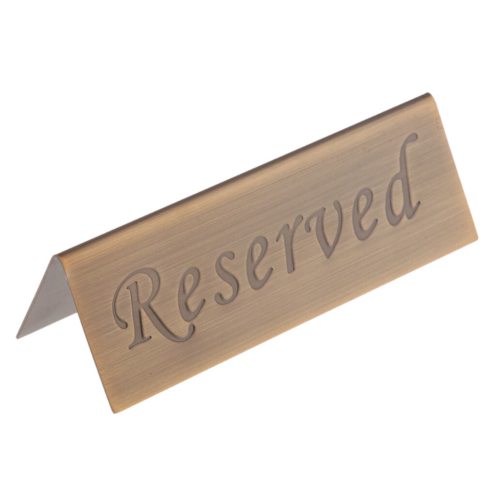 Rustfritt stål reservert bordskilt restaurant reservert holder fast utgangspunkt