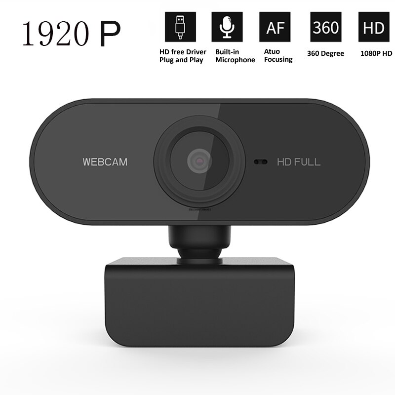 Original Full HD 1080 px webcam, integrated camera with rotating USB socket, for computer, Mac, desktop: Webcam-1920