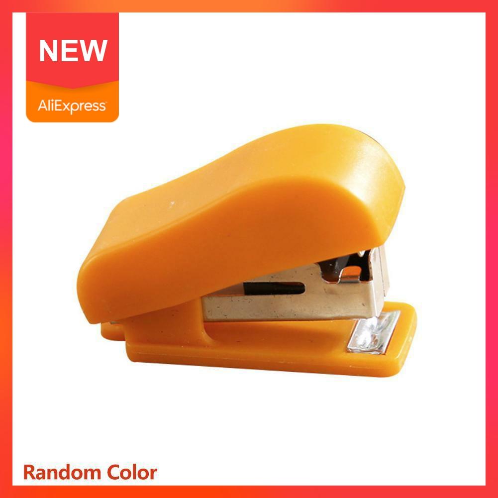1 Pc Portable Kawaii Super Mini Stapler Useful Mini Color Set Office Binding Stapler Small Random Staples Stationery V3L2