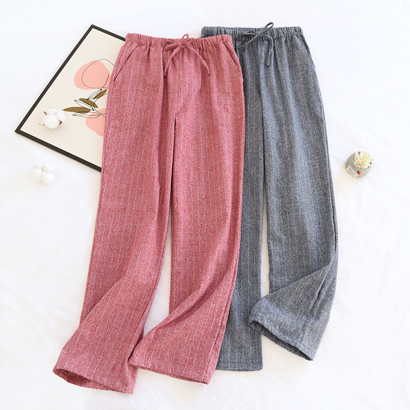 Spring Cotton Couple Home Clothes Homewear Female Pajama Pants Plus Size Men Sleep Bottom Lounge Trouser Male Pantalon Mujer