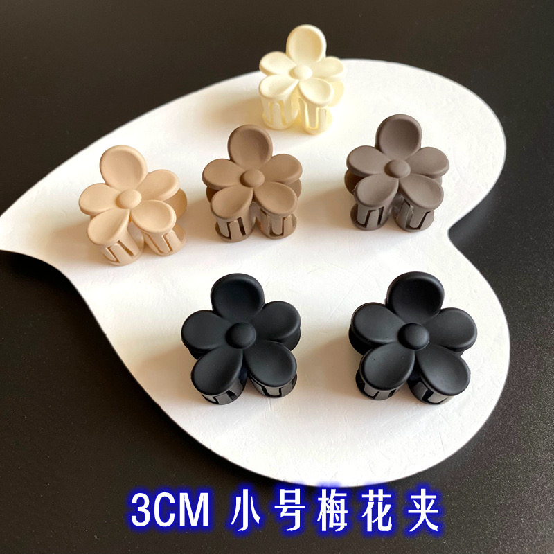 6 uds nueva pinzas para el cabello de flores para mujer pinzas para el cabello pequeñas pinzas de cangrejo cola de caballo esmerilada Clip de tiburón tocado accesorios para el cabello
