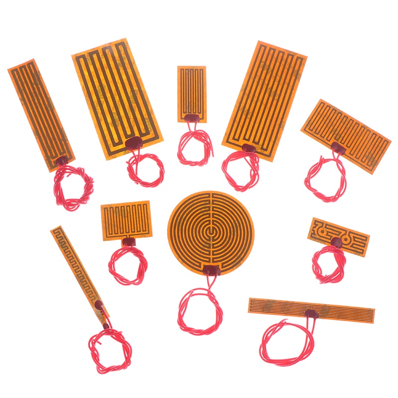 5/12/24V Pi Verwarming Film Plaat Polyimide Elektrische Verwarmde Panel Pad Mat Lijm