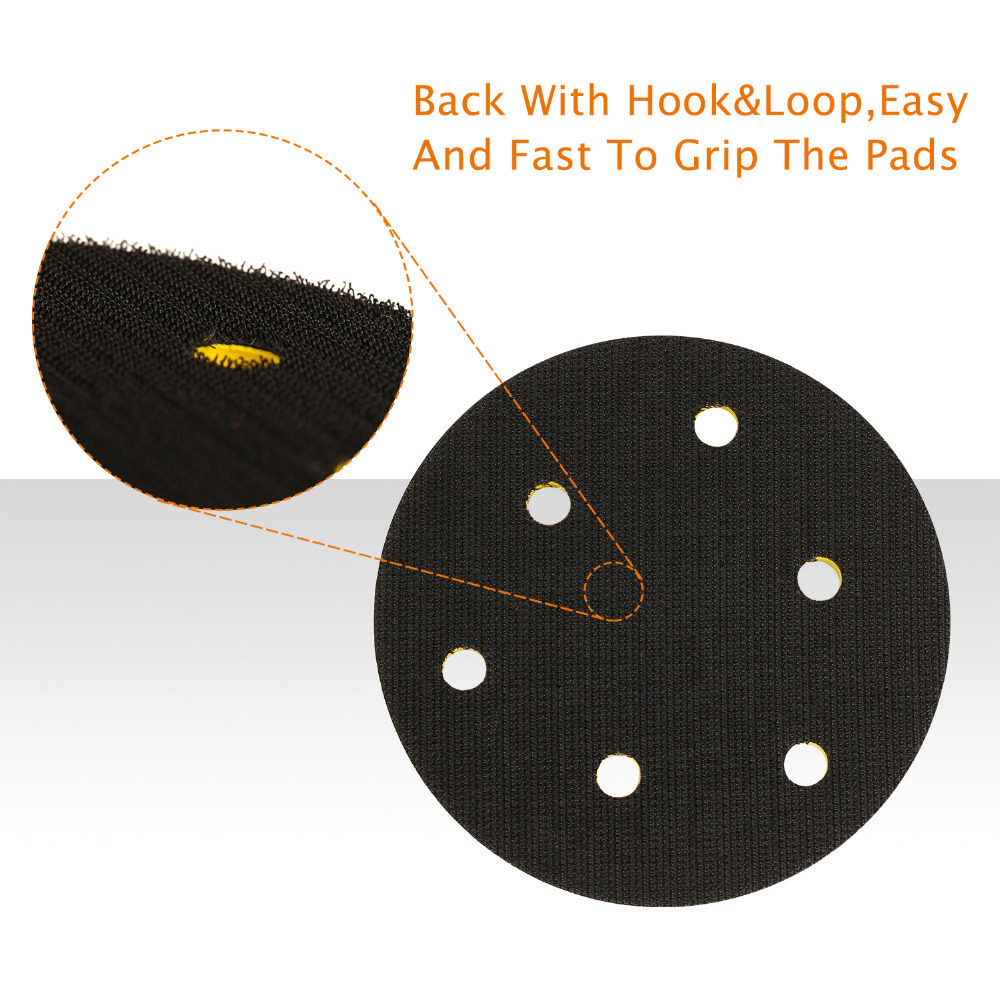 Spta støtteplate pad 2 tommer /3 tommer /4 tommer /5 tommer /6 tommer krok og løkke for luftsliper bilpoleringsmaskin polering -- velg størrelse