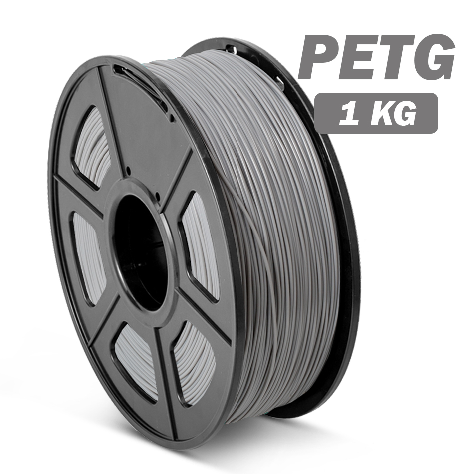 1,75mm 3D Drucker Filament PETG 1KG Mit Spule SUNLU Gewöhnlichen PETG Filament 100% Keine Bubblle 395M/rolle: PETG-grau