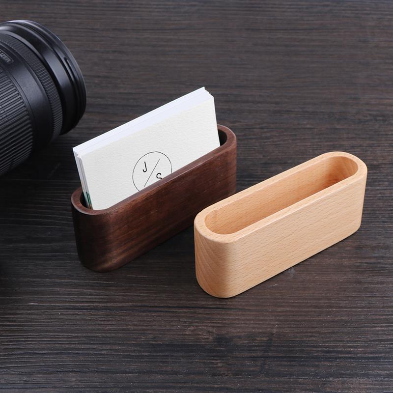 Business Card Holder&Note Holder Display Device Card Stand Holder Wooden Desk Organizer Office Accessories business card holder