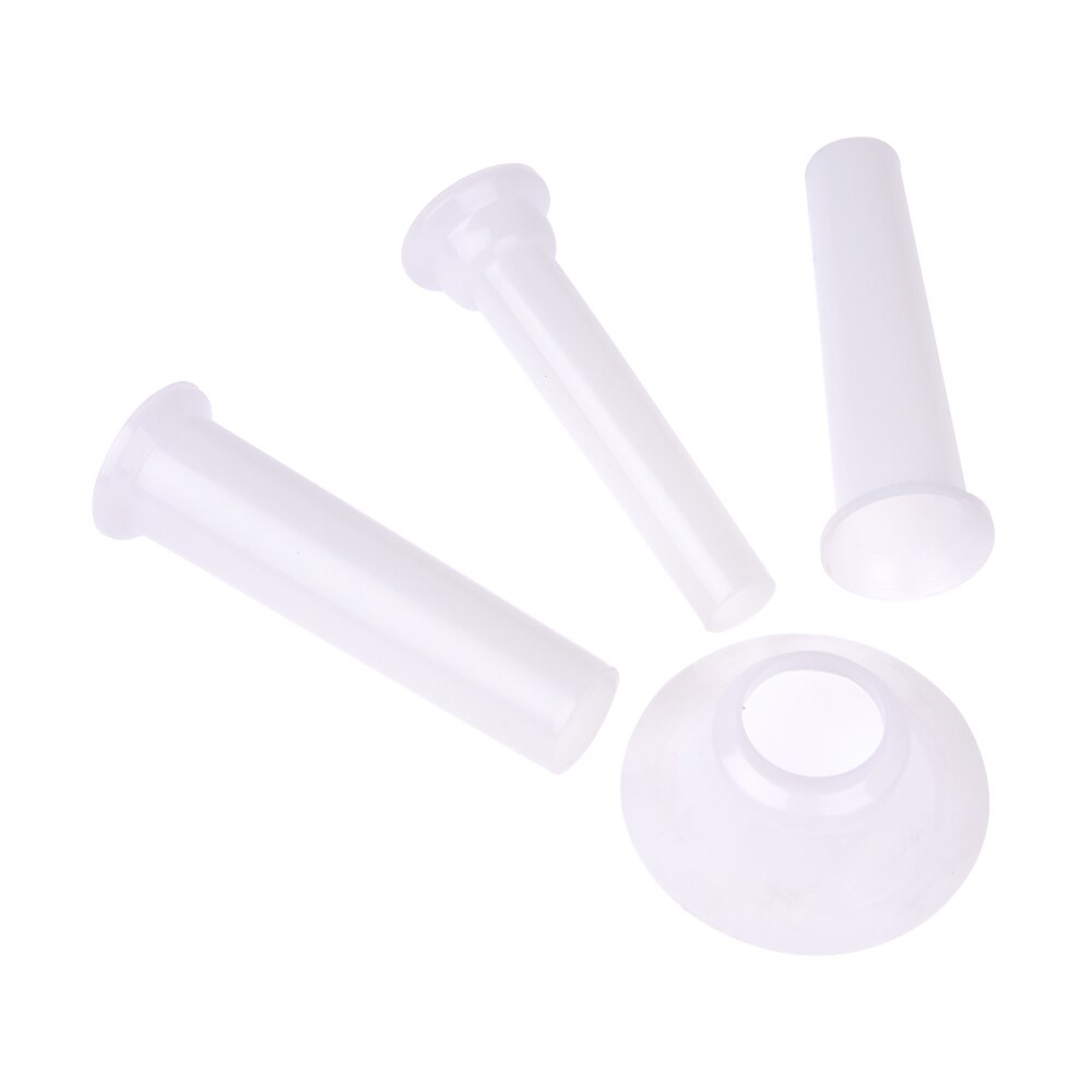 Vier witte worst vulling accessoires zijn niet giftig en duurzaam voor vleesmolen vulling worst buis keukengerei: Default Title