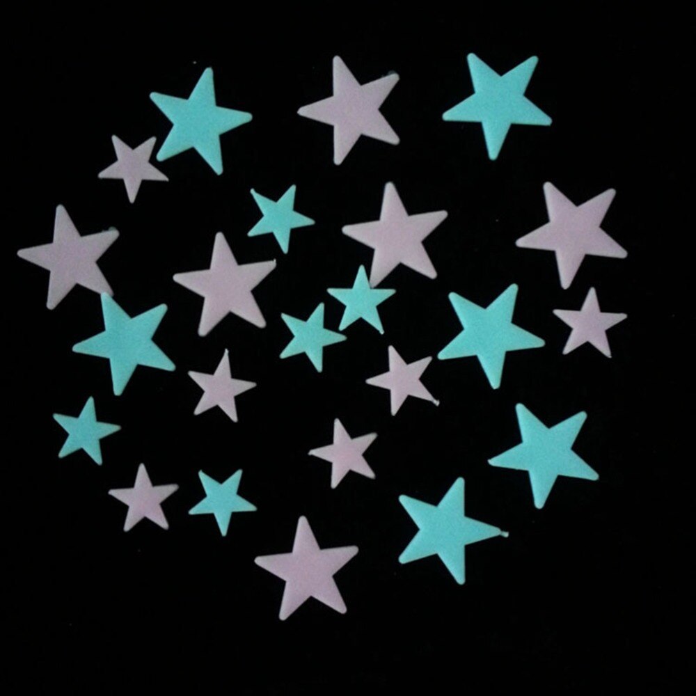 100Pcs Glow In The Dark Star Stickers Decal Baby Kids Kinderkamer Home Decor 100 Stuks Thuis muurstickers