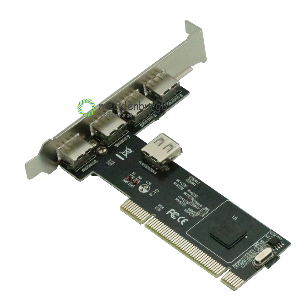High Speed 480Mbps 5 Poorts USB 2.0 PCI Hub Card Controller Adapter Module