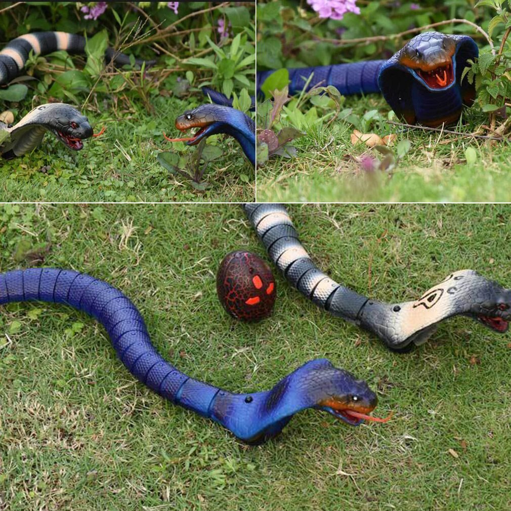 Rc Snake Naja Cobra Viper Afstandsbediening Robot Dier Speelgoed Met Usb Kabel Grappige Angstaanjagende Verjaardag Kids
