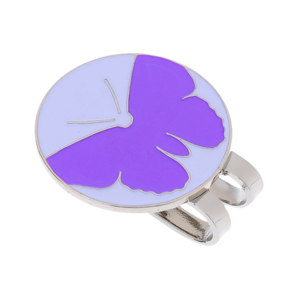 1 pieza marcador de pelota de Golf sombrero magnético Clip gorra de Golf Pinza Gancho sombrero Clip Durable Golf Golf accesorios Golf ayuda de entrenamiento: Purple