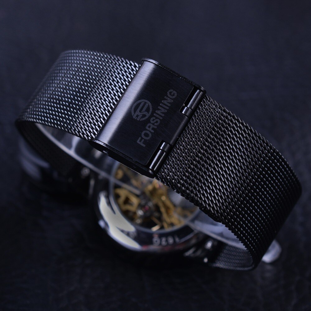 Forsining Luxe Dunne Case Unisex Waterdicht Heren Samll Wijzerplaat Horloges Top Luxe Mechanische Skelet Horloges