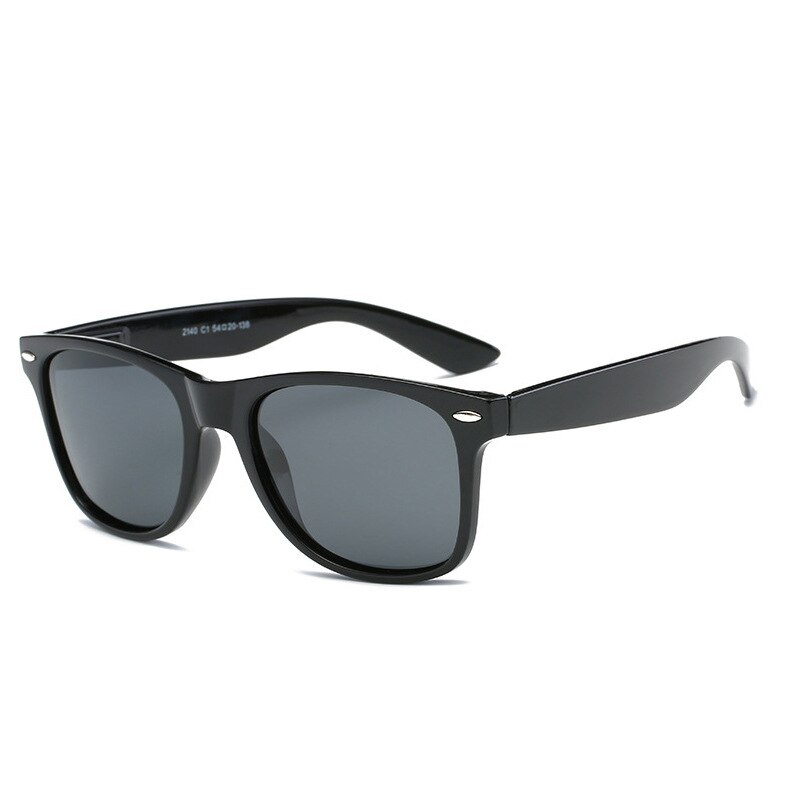Wood Grain sunglasses polarized UV400 brand Male driving glasses sunglasses men #PS001: black-black