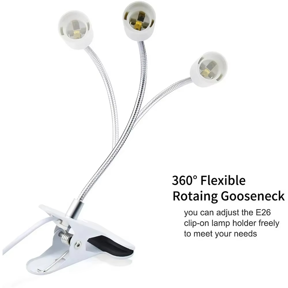 Enkele/Dubbele Hoofd E27 Lamphouder EU Wandsocket Flexibele Power Contact Clip Met Schakelaar Lamphouder Base LED Multi Extension