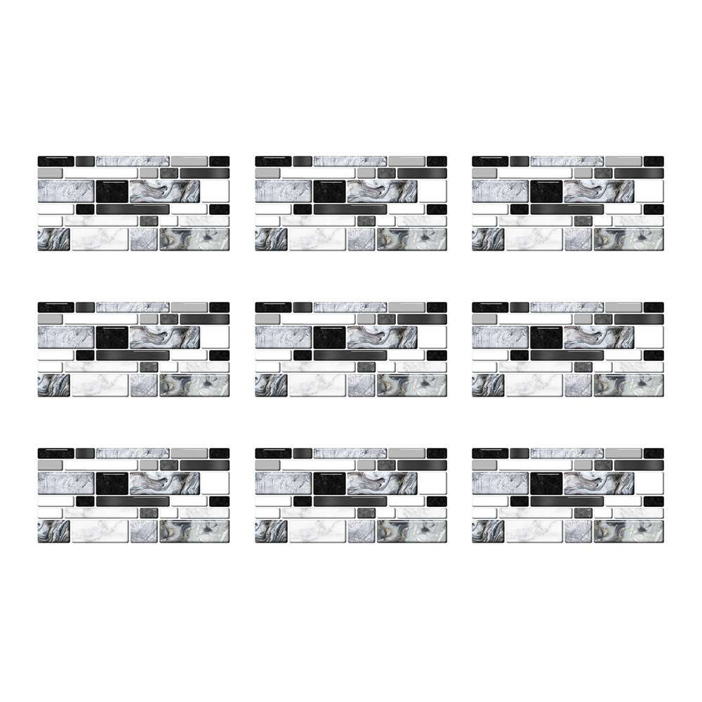 9 stuks 20*10cm pvc tegelstickers mozaïek sticker muursticker voor thuis badkamer keuken vloersticker muurdecoratie