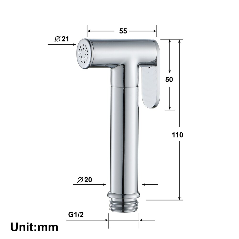 Handheld Bidet Douchekop Spuitbus Badkamer Schoon Vervangen Flusher: WHITE