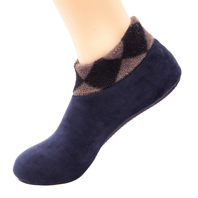 Winter Warm Solid Korte Sokken Thinked Slipper Sokjes Elastische Floor Sok Sneeuw Boot Sokken Sokken Skarpetki Calcetines: blue