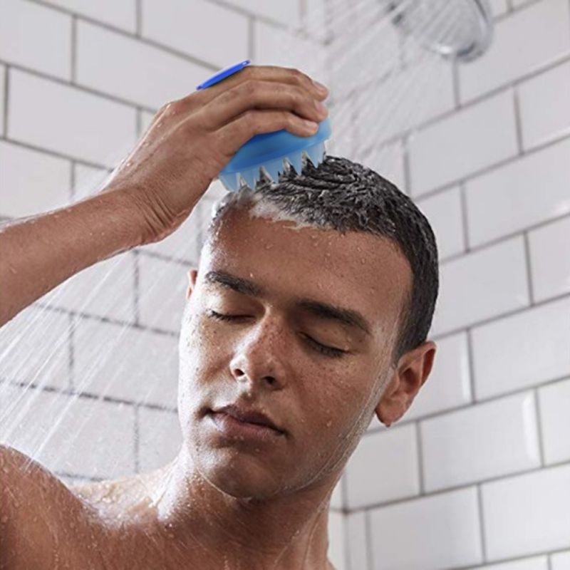 Spa-cabezal de cepillo de silicona para el pelo, cepillo de baño para ducha, peine de lavado de pelo, masaje corporal para el cuero cabelludo,