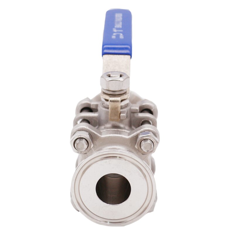 1" Tri-Clamp 3-Piece Ball Valve 50.5mm OD Sanitary 304 Stainless Steel Homebrew Hardware