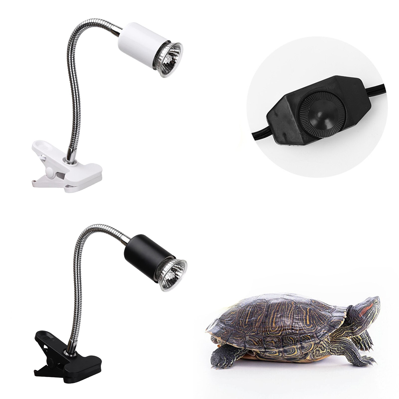Reptiel Schildpad Warmtelamp Koesteren Lamp Heater Verstelbare Met Clip Aquarium Lamp Inbegrepen Voor Reptielen Hagedis Schildpad Leguanen