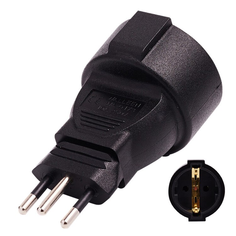 3 pin Swiss socket adaptor Embedded Swiss EU German plug adapter converter plug WA-0181 Swiss plugs turn to French plugs