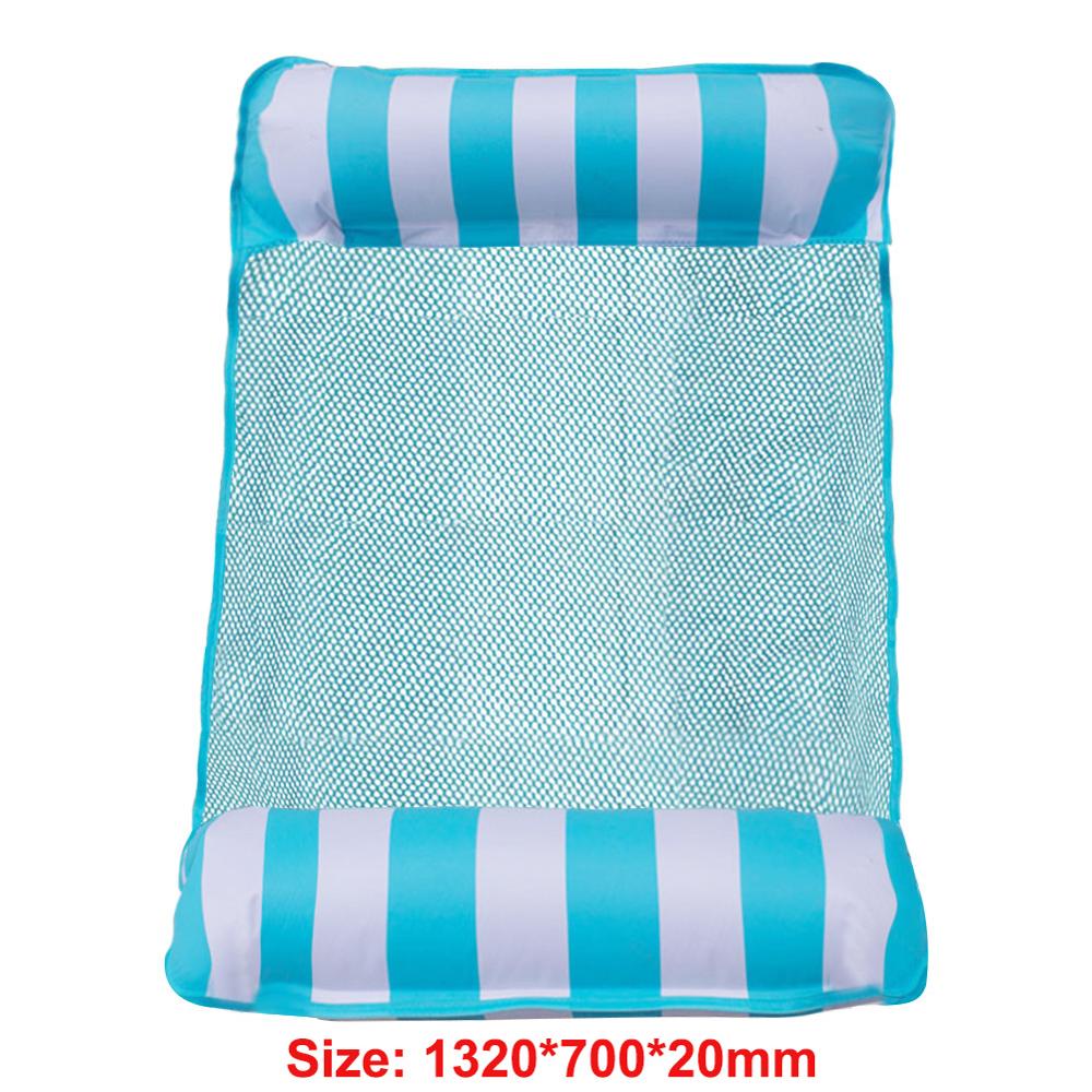 Silla para dormir flotante de verano, hamaca de agua plegable, colchón de aire de fila, piscina, playa, cojín flotante: F Color A