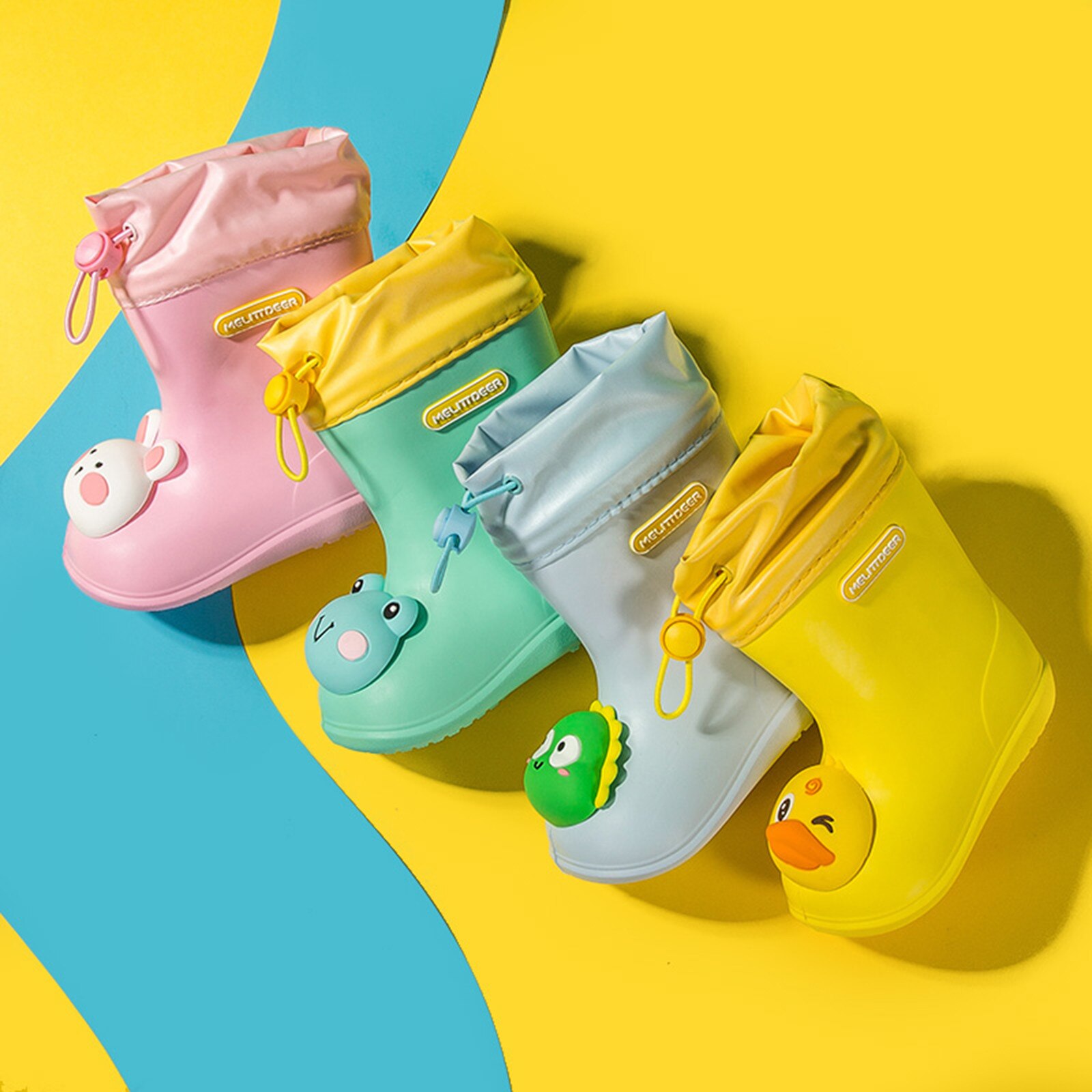 Chaussures imperméables et antidérapantes pour enfants en bas âge, bottes de pluie en Pvc pour bébés garçons et filles,