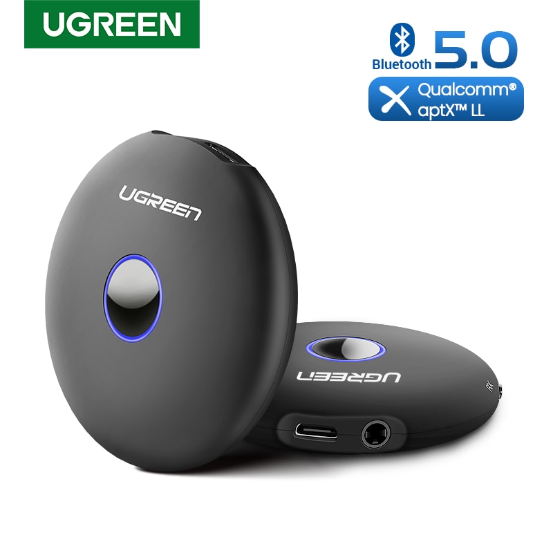 Ugreen Bluetooth 5.0 Zender En Ontvanger 2-In-1 Draadloze 3.5Mm Adapter Aptx Ll Lage Latency 2 apparaten Tegelijk Voor Tv