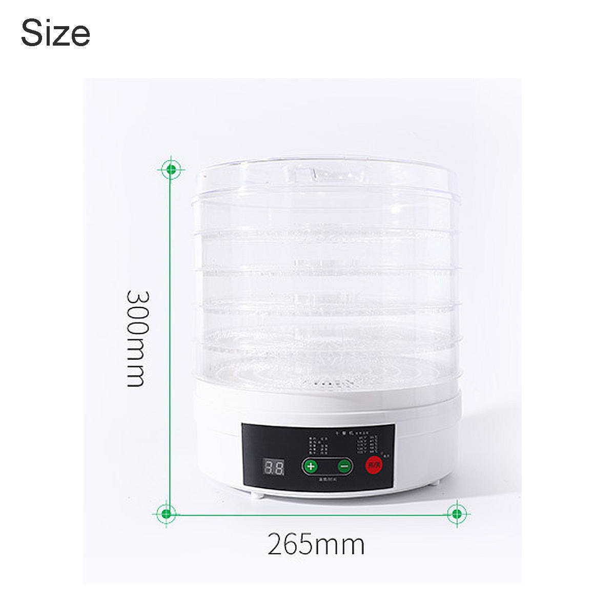 Electric Food Dehydrator for Fruits and Vegetables 350W Temperature Adjustment 5 trays Snacks Air Dryer 110/220V