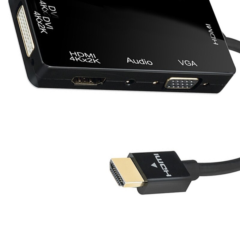 HDMI Splitter to DVI VGA with Audio Adapter 3-In-1 HDMI HD Converter for Laptop Computer HDTV