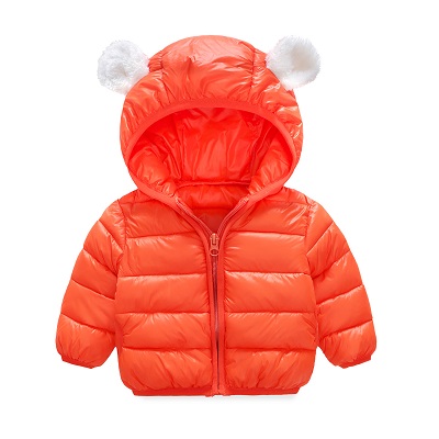 Winter children's clothing men and women children hooded cotton cotton: Orange / 3M