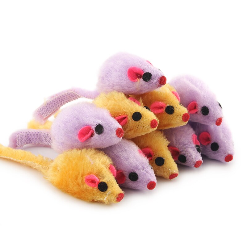 10 unids/lote de juguetes para mascotas, ratones, gatos, juguetes de ayuda, ratón peludo, gato, juguete para gatito