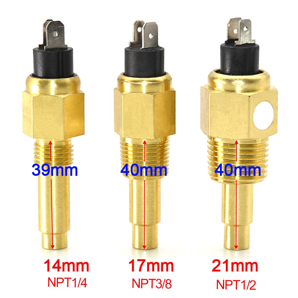 14mm 17mm 21mm Universal Water Temperature Sensor Diesel Engine With Temp Alarm For Car Auto Truck Racing Water Temp Gauge