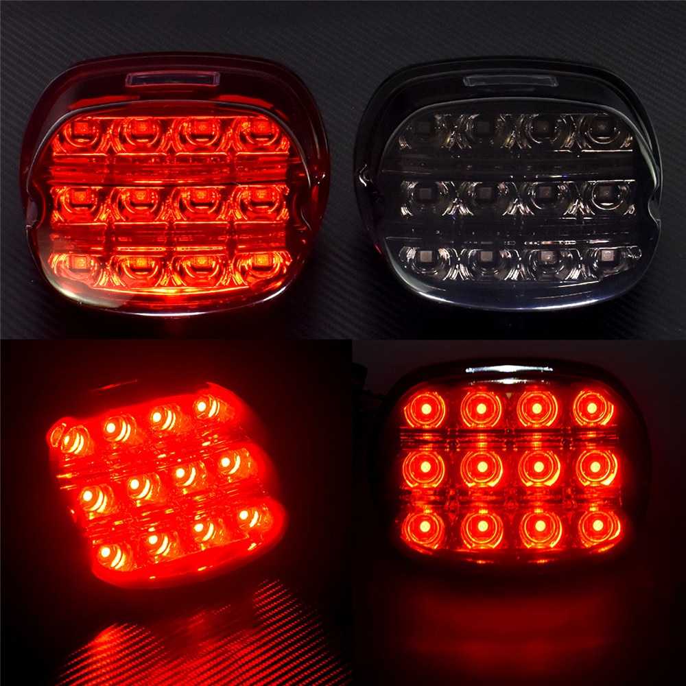 Bolsa para SILLÍN de motocicleta, luces intermitentes traseras, luz trasera LED de freno, luz trasera para Harley Touring RoadKing FLHR FLHT FLHX
