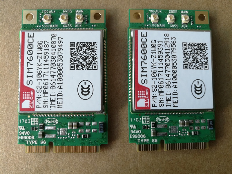 SIM7600CE MINI PCIE module with SIM card slot 4G 100% &Original TDD-LTE/FDD-LTE/WCDMA