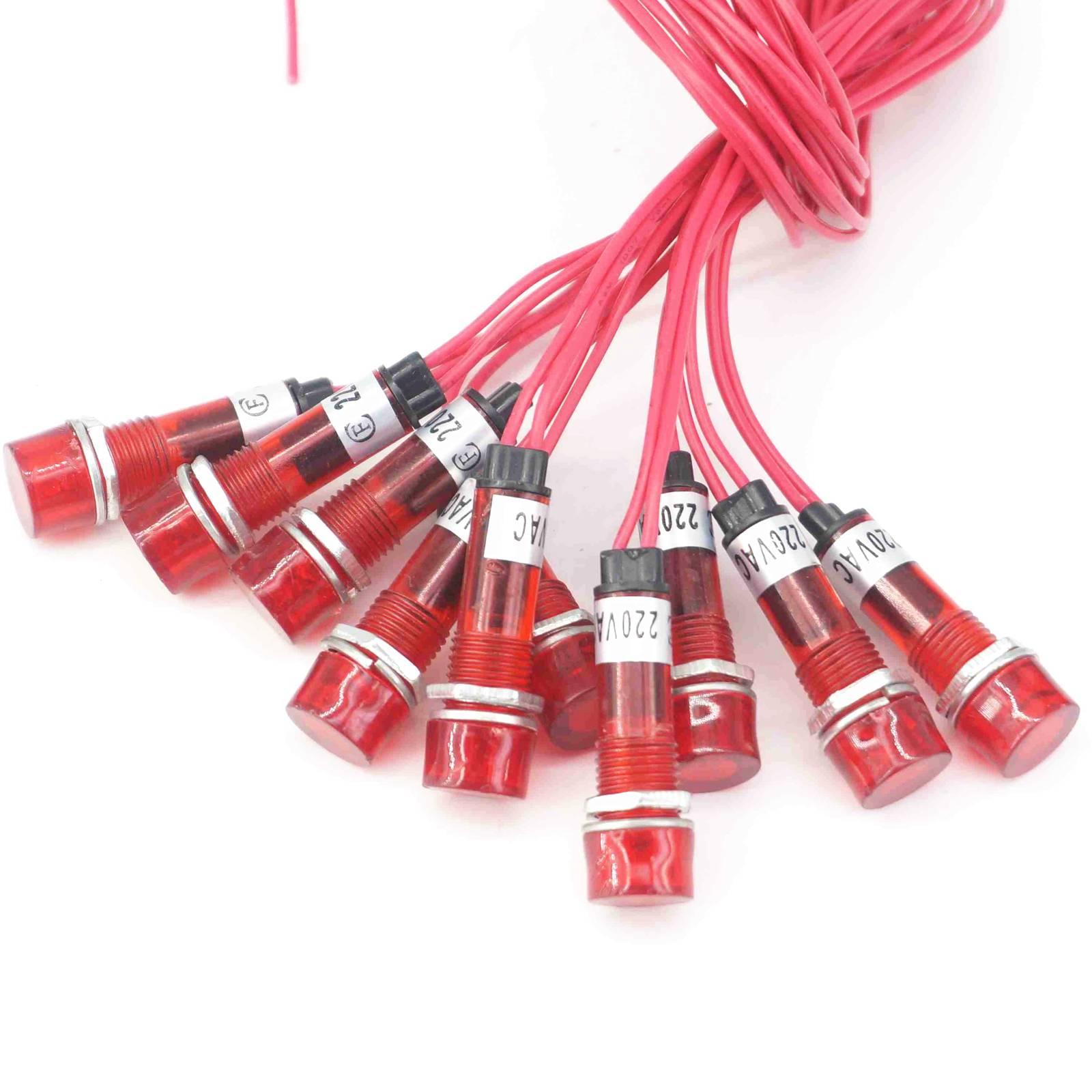 220V Red Indicator Lamp Signal Switch Light Special M10 For Water Tank Heater Food Grade
