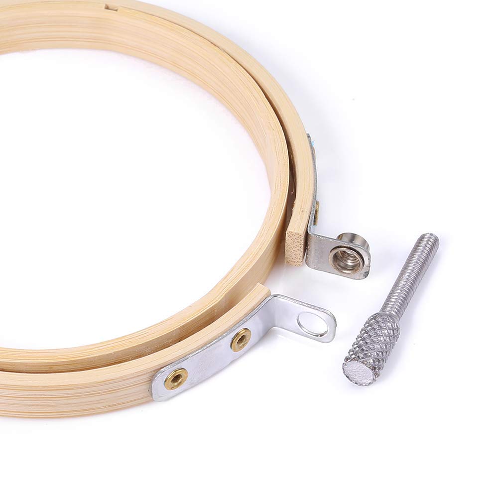 10 Stck Holz Bastelreifen 21cm  Runde Kranzrahmen Aus Bambus Fr  Traumfnger, Blumenkrnze & Makramee