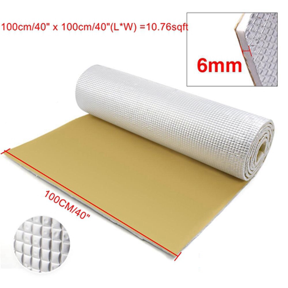 Road noise Sound Insulation Repalcement Inner White Aluminum+PE Cotton: Orange