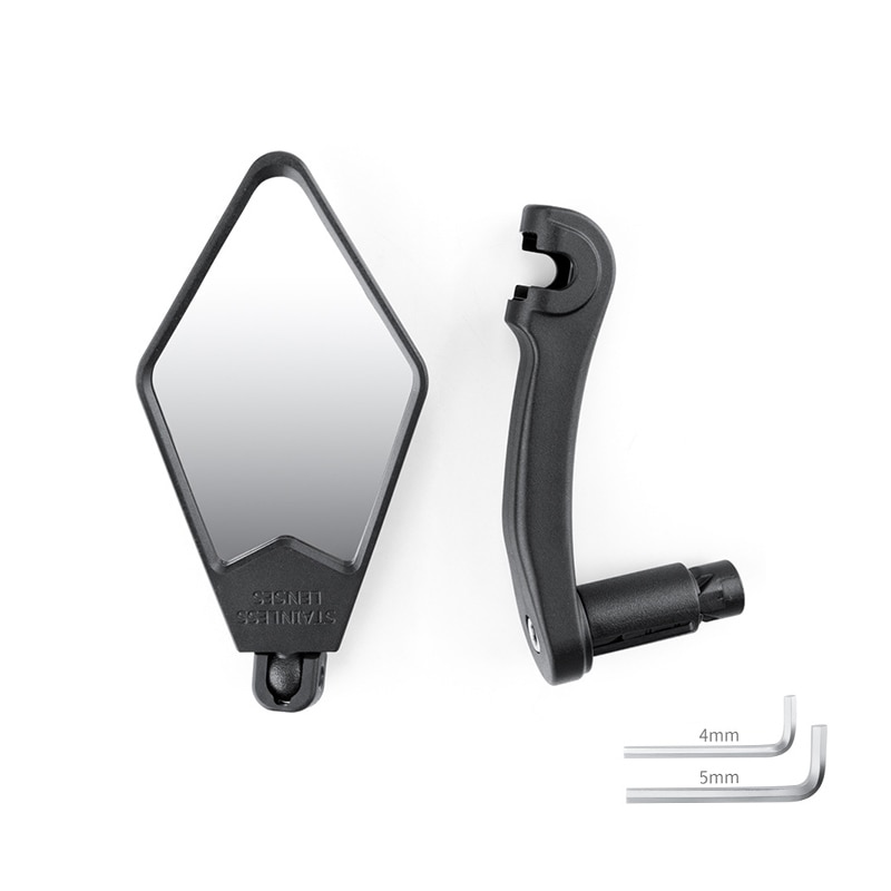 Bicycle Rearview Mirror Adjustable Stainless Steel Mirror Mountain Bike Folding Rearview Mirror Stylish Rotatable Cycling