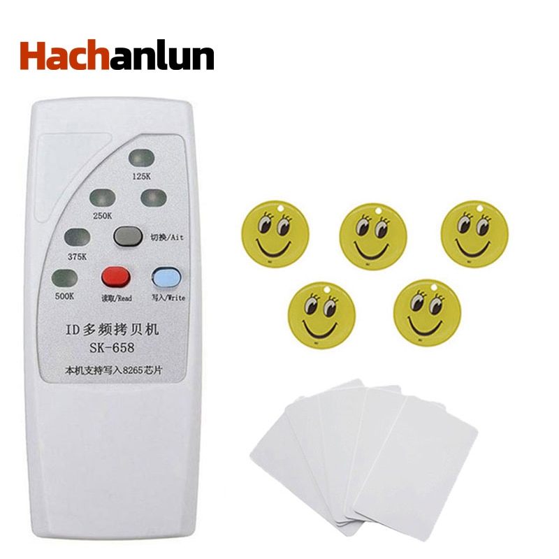 Rfid Kaartlezer Rfid Schrijver Handheld 125Khz Copier Duplicator Id Tags Programmeur Copier Met Licht Indicator